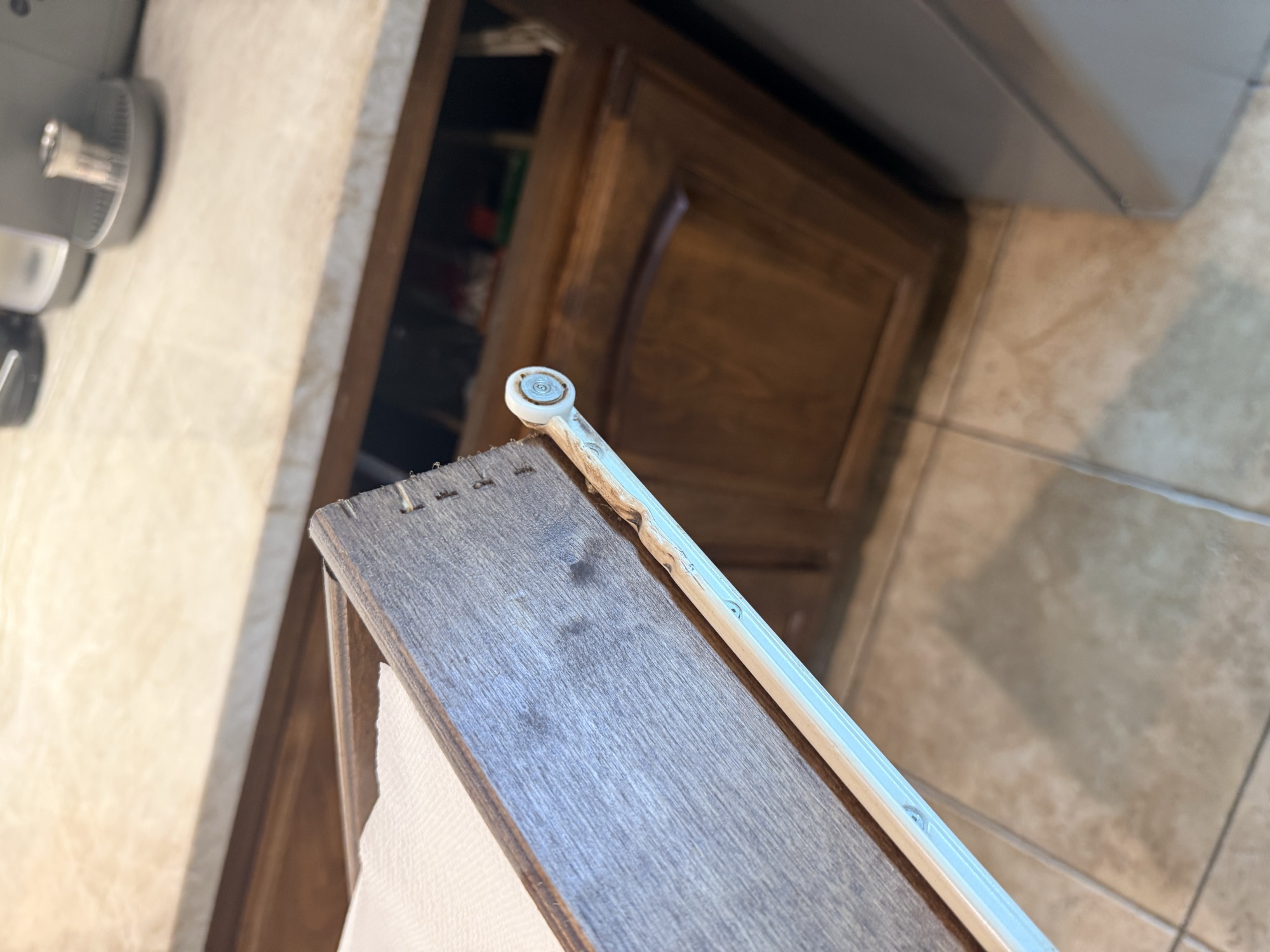 Worn builder grade full extension before upgrade